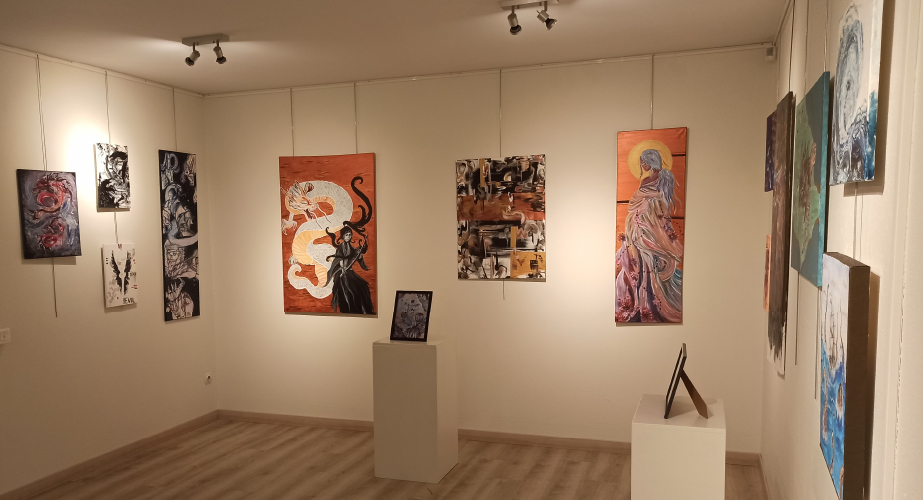 vue exposition BlueHoyo à l'espace Françoise Dolto à Billy Berclau