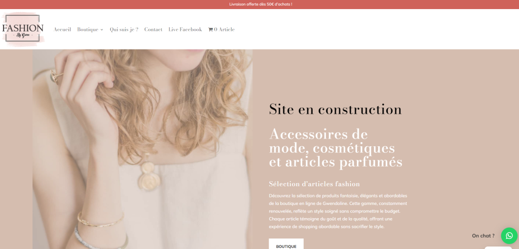 Vue du site Fashion by Gwen